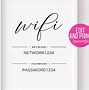 Image result for Wifi Password Card
