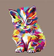 Image result for Colorful Pop Art Cats