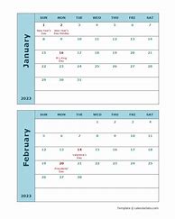 Image result for 2 Months per Page Calendar