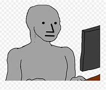 Image result for Wojak at Computer Cartoon