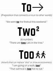 Image result for To Twoand Too Grammar