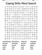 Image result for Coping Skills Word Search Printable