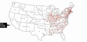 Image result for United States Railroad Map 1860