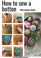 Image result for Steps Sewing Button