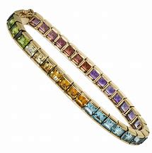 Image result for Real 24K Gold Rainbow Charm Anklet