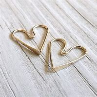 Image result for Solid Gold Heart Earrings
