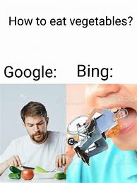Image result for Google Search vs Bing Search Meme