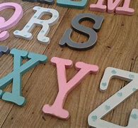 Image result for Painted Wooden Letters
