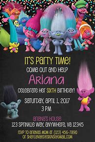 Image result for Birthday Format with Trolls
