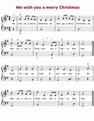 Image result for Piano Notes for We Wish You a Merry Christmas
