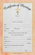 Image result for Church Marriage Certificate