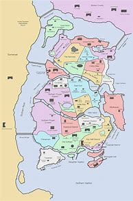 Image result for Gotham City Map Districts