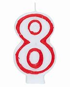 Image result for Number 8 Birthday Candle