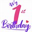Image result for 1st Birthday Number