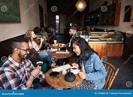 Image result for People Sitting at Cafe Tables