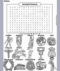 Image result for Ancient Greece Word Search