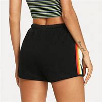Image result for Black Rainbow Stripe Shorts