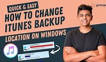 Image result for iTunes iPhone Backup Location Change