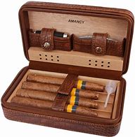 Image result for Leather Cigar Case Gold Scroll