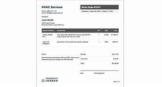 Image result for Free HVAC Invoice Print Out