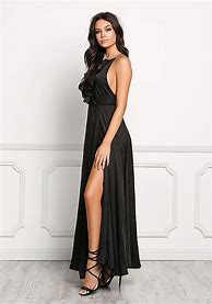 Image result for Black Pleated Satin Maxi Dress ASOS