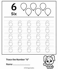 Image result for Number 6 Worksheet Kindergarten