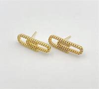 Image result for Paper Clip Earrings Gold
