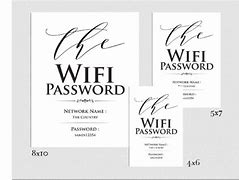 Image result for Wi-Fi Password Sign for Guests