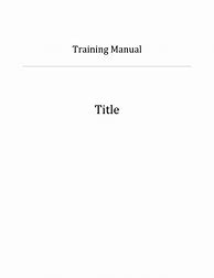 Image result for Software Training Manual Template