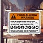 Image result for Food Allergy Disclaimer Template