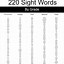 Image result for Kinder Sight Word List