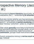 Image result for Prospective Memory Definition