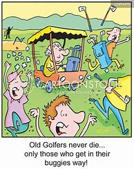 Image result for Old Golfer Cartoon