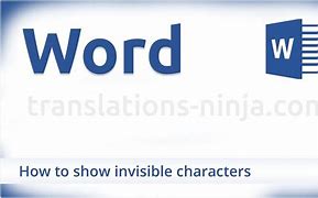 Image result for Why Is My Script Word Invisible