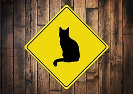 Image result for Cat Crossing Sign