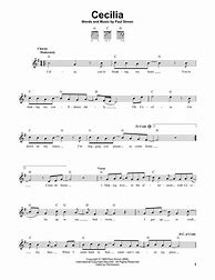 Image result for Cecilia Song Sheet Music