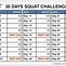 Image result for 30-Day Squat Challenge Calendar Printable