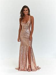 Image result for Rose Gold Wrap Formal Dresses