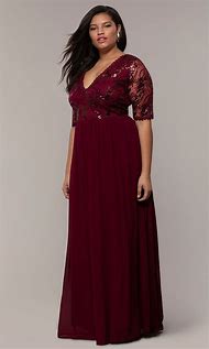 Image result for Elegant Red Dress Plus Size