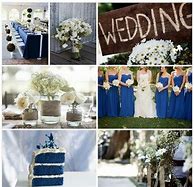 Image result for Royal Blue and Peach Wedding Rustic