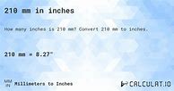 Image result for 210Mm to Inches