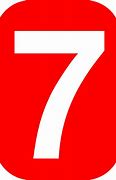 Image result for Red Number 7 Old English