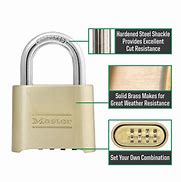 Image result for Master Brass Combination Lock