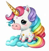 Image result for Cute Cartoon Rainbow Unicorns