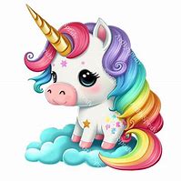 Image result for Rainbow Unicorn Clip Art