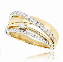 Image result for Wire Textured Gold Diamond Rings