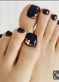 Image result for Black Toe Nail Art
