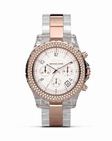 Image result for MK Rose Gold Watch with Diamonds