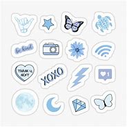 Image result for Stickers Azules Aesthetic