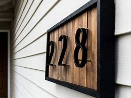 Image result for Wooden House Number Signs
